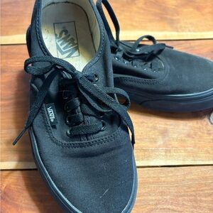 Vans black size 6.5 men, 8 women